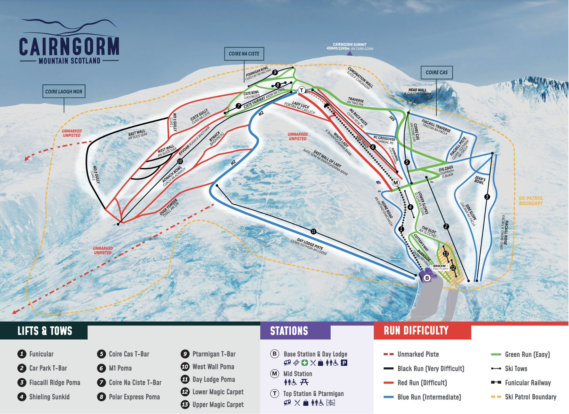 Cairngorm Mountain piste map