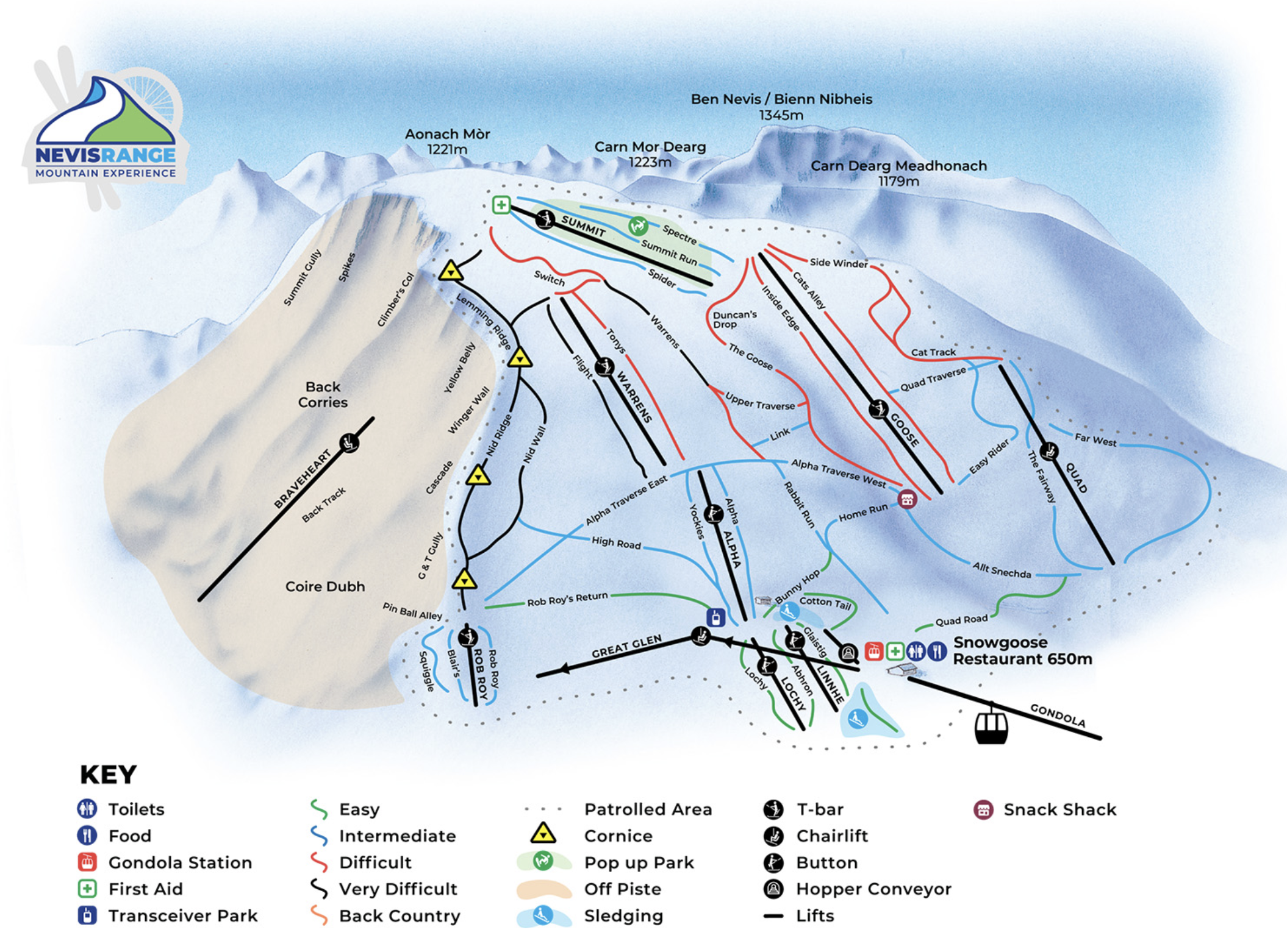 Nevis Range piste map
